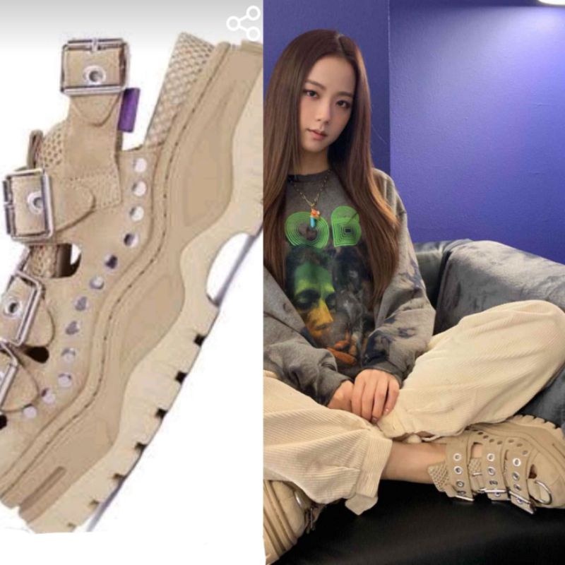 Dupe Look alike Eytys shoes boots wedges| sepatu harajuku buckle streetwear Jisoo, hyuna, & lisa bla