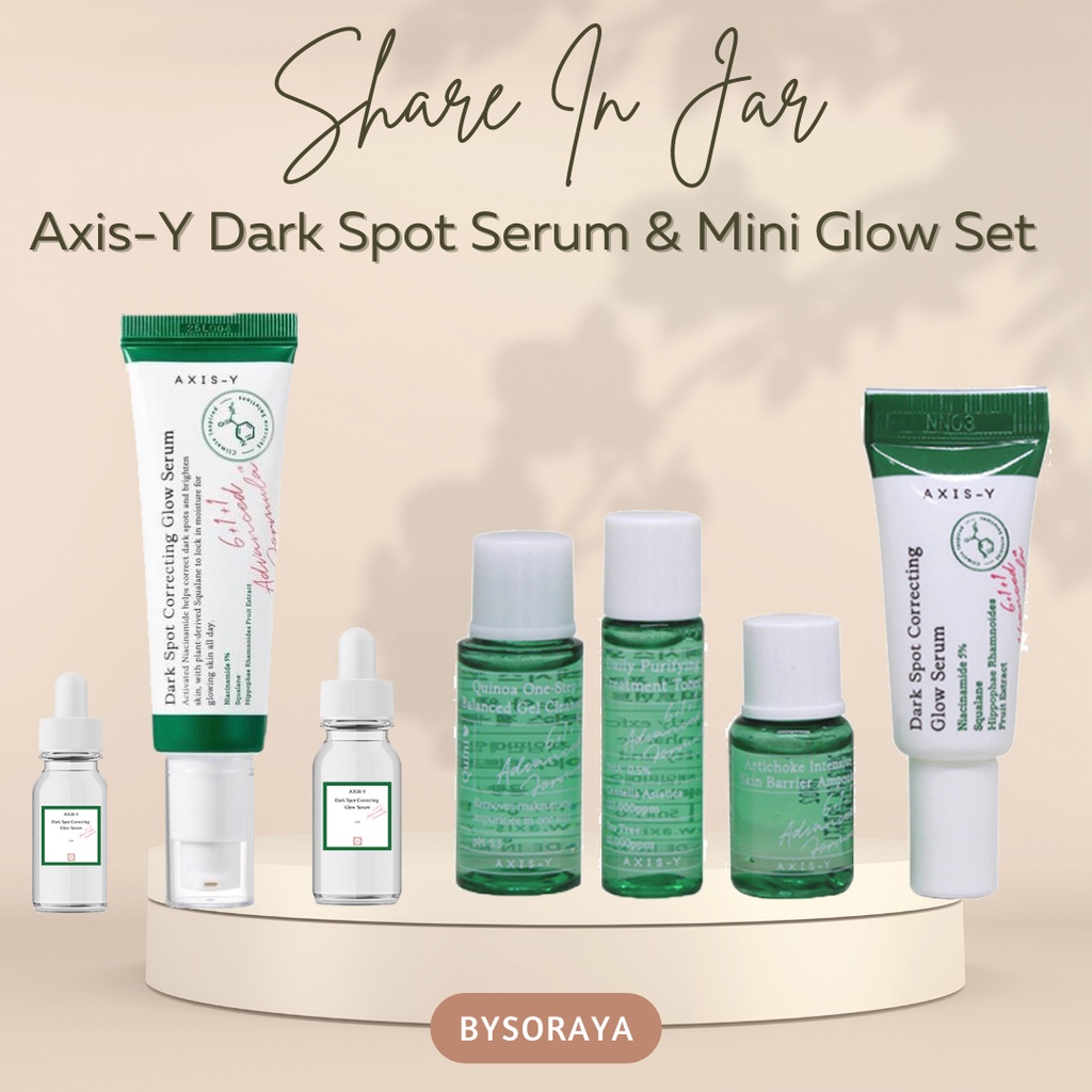 [ READY SHARE IN JAR ] Axis-Y Darkspot Correcting Serum &amp; Axis Y Mini Glow Set