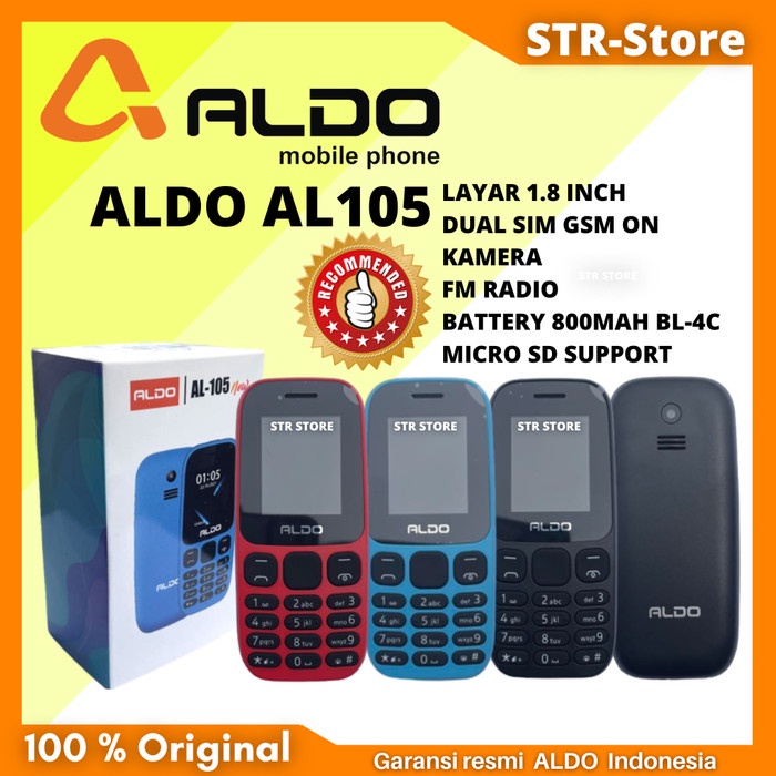 ALDO AL105 CANDYBAR AL 105 HP MURAH FEATURE PHONE HP JADUL