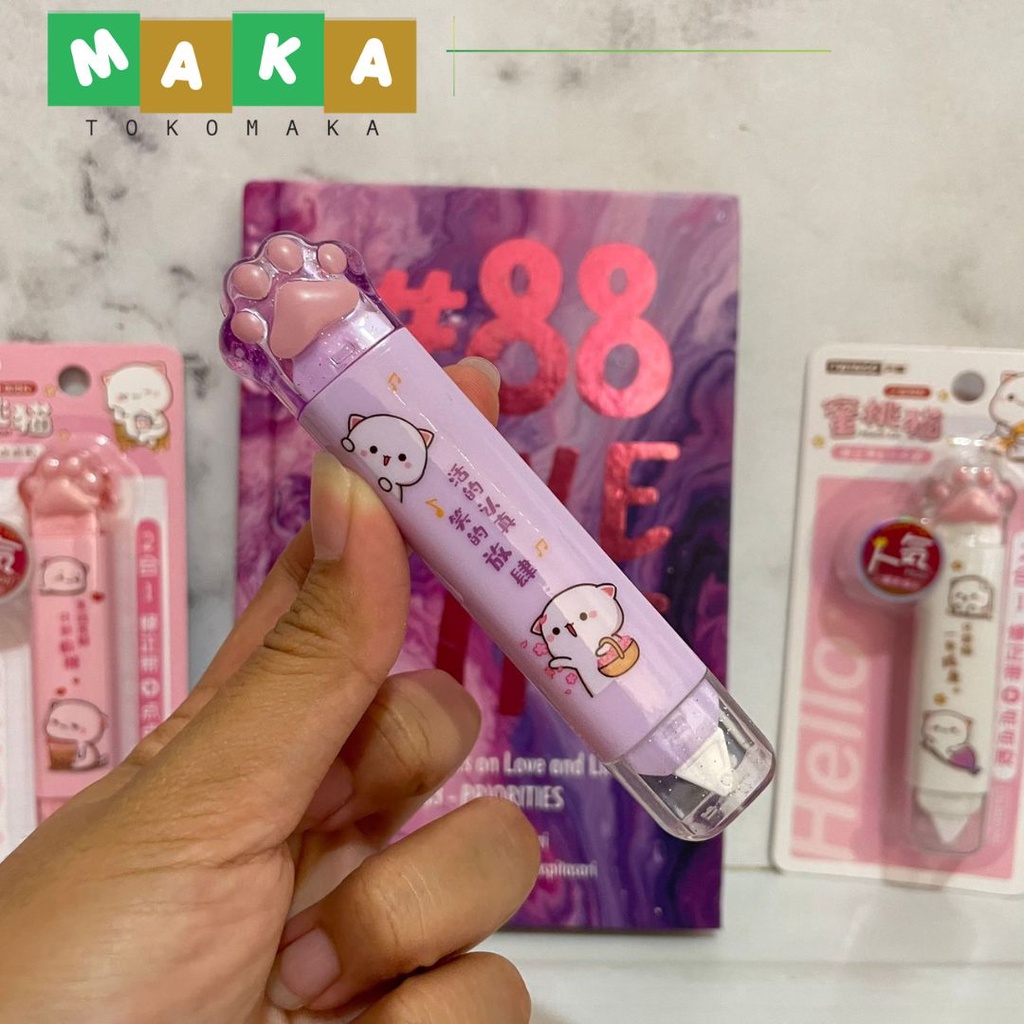 

correction tape dan glue tape 2 in twinggo paws kucing tipe x dan glue tape twinggo cakar kucing tip x pita tipe ex roll perlengkapan sekolah alat tulis kantor atk