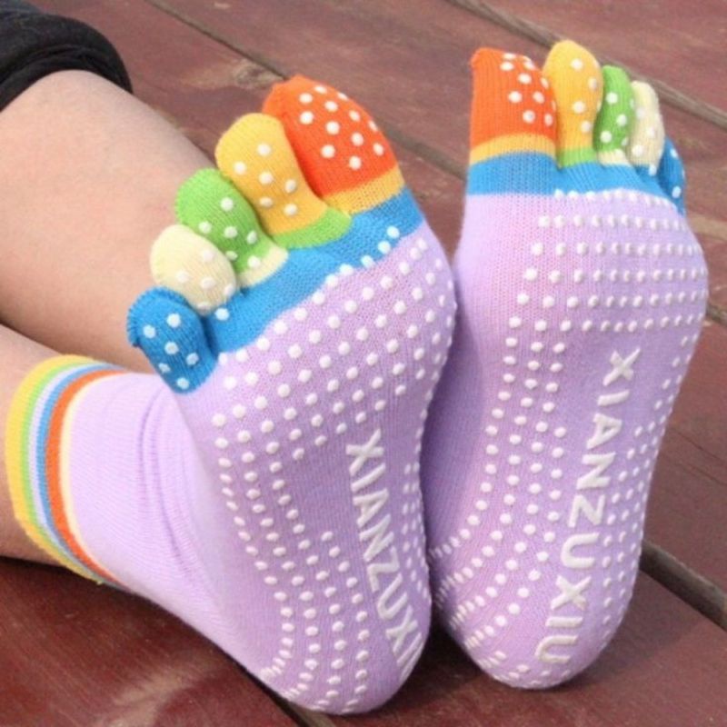 Kaos Kaki Yoga Anti Slip 5 Jari Five Toe Anti Slip Yoga Socks