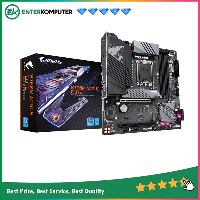 Gigabyte B760M Aorus Elite (LGA1700, B760, DDR5, USB3.2 Type-C, SATA3)