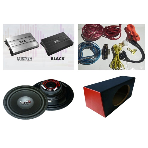Paket hemat audio mobil power 4 channel dan subwoofer 12 in LM 12JJ