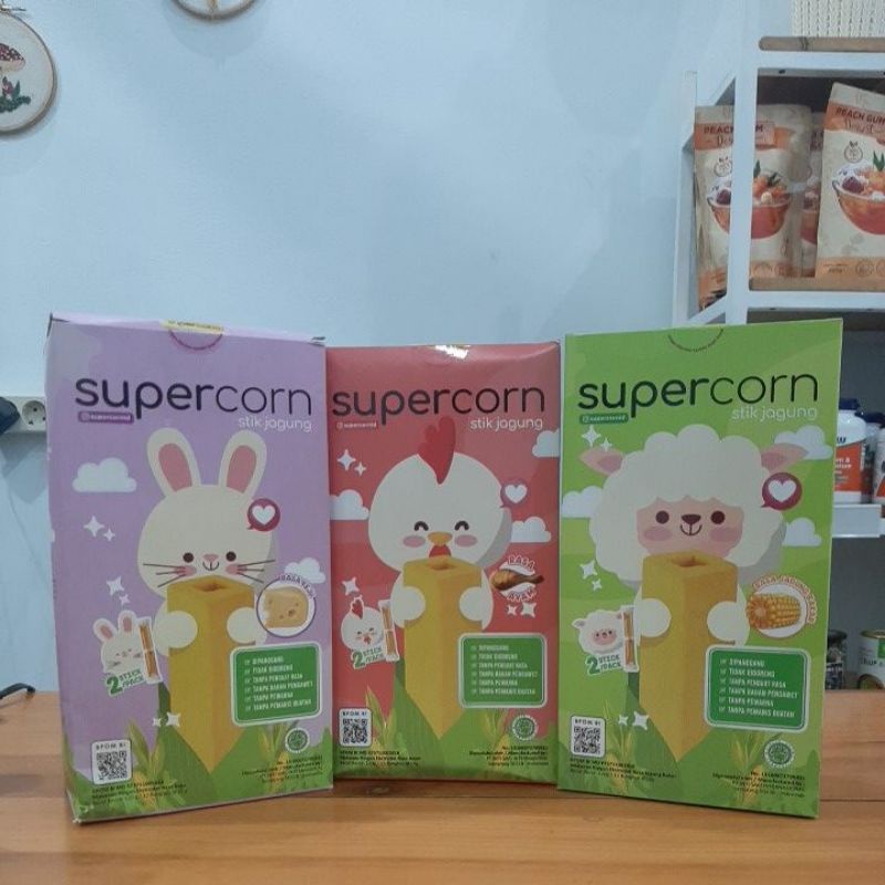 

Supercorn Stik Jagung Kemasan Box | Cemilan Anak (Non MSG, Non Pengawet) Varian Keju, Ayam, dan Jagung