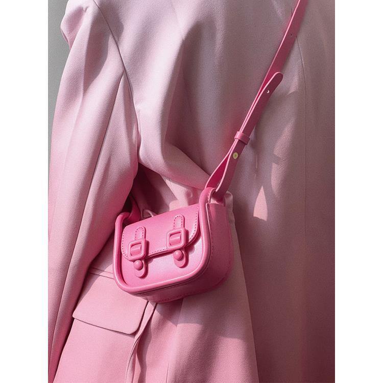 ►☃﹍Tas mini merah muda yang indah dan populer untuk wanita musim panas 2022 tas Messenger ceruk tekstur fashion high-end baru