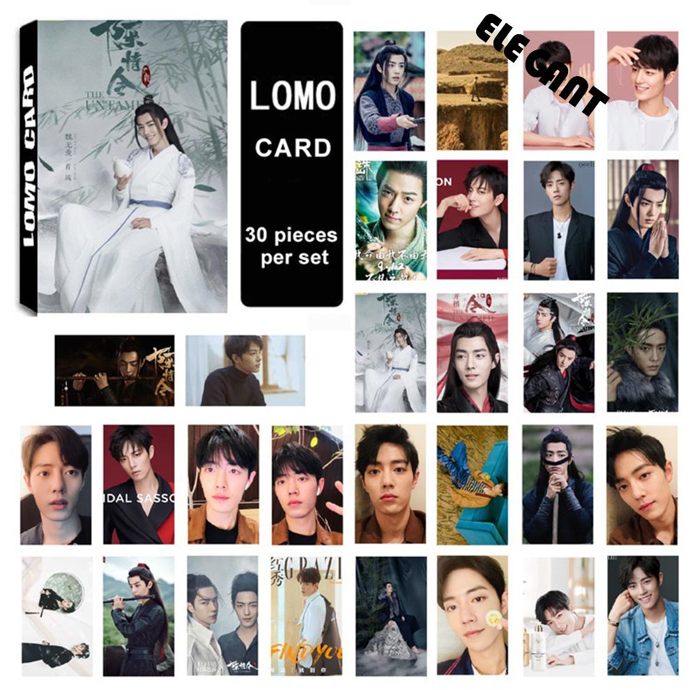 ELEGANT Gift Chen Qing Ling LOMO Card Fans Wang Yibo Message Card Xiao Zhan Postcard Mini Idol Star surroundings The Grand-Master Of Demonic 30 Sheets/Set Photocard