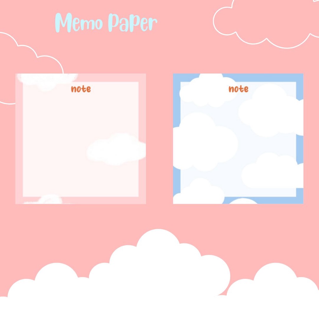 

MEMO PAPER | MEMO SHEET TEMA CLOUD