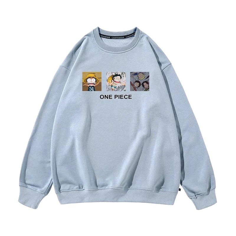 One Piece D.Luffy Embrrassing Sweater Crewneck Print DTF II One Piece D.Luffy Embrrassing Sweatshirt Basic II Sz M - XL Anak &amp; Dewasa ( Pria &amp; Wanita )