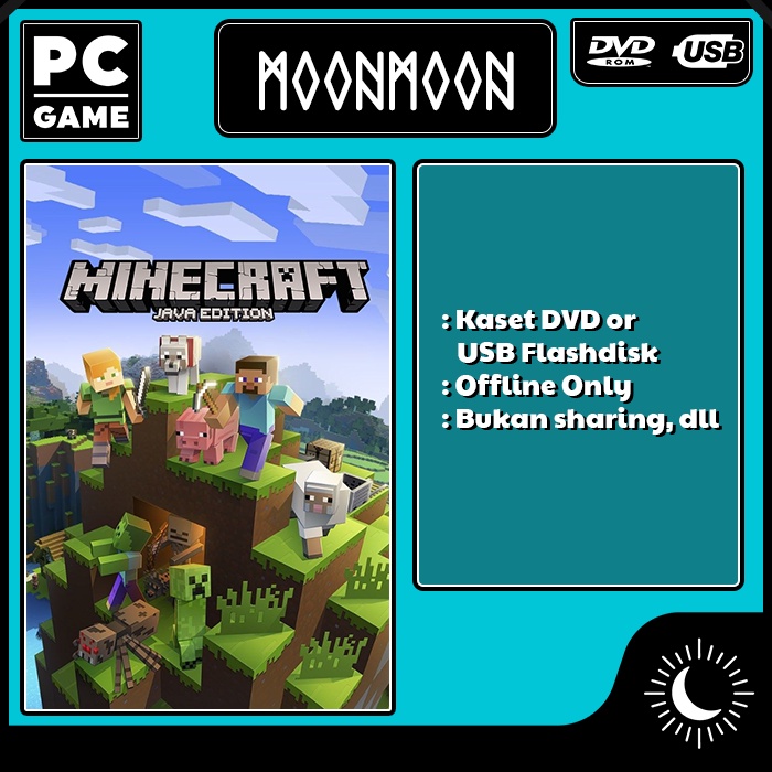 Minecraft Java Edition (2011) Up to Date Game PC Laptop Termurah