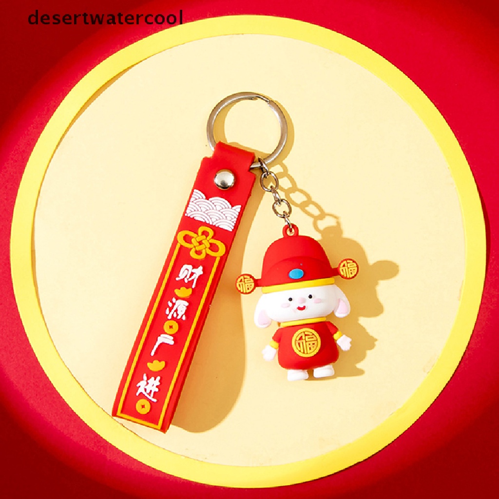 Deid Gantungan Kunci Tahun Baru2023Kunci Kelinci Lucu Bunny Hanging Aksesoris Dekorasi Zodiak Cina Hewan Key Chain Martijn