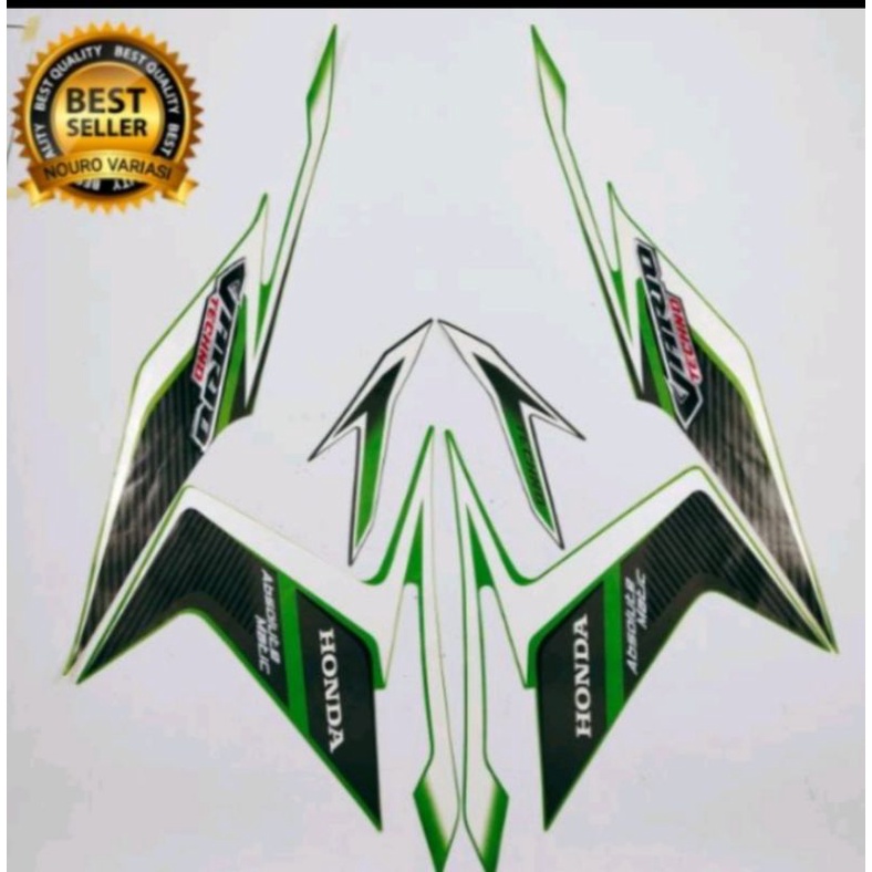 stiker striping honda vario cbs 110 karbu 2011/2012 hijau standart