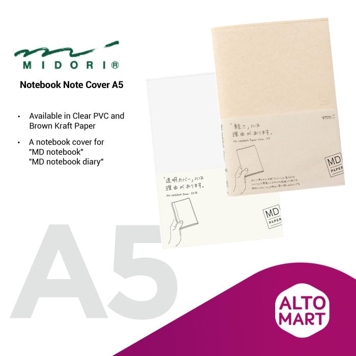 

Note Midori Notebook Note Cover A5 Pvc Sampul Buku Journal