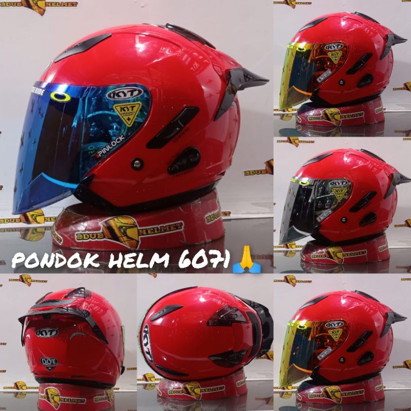 Helm KYT galaxy solid red/merah original helm /paket ganteng venom