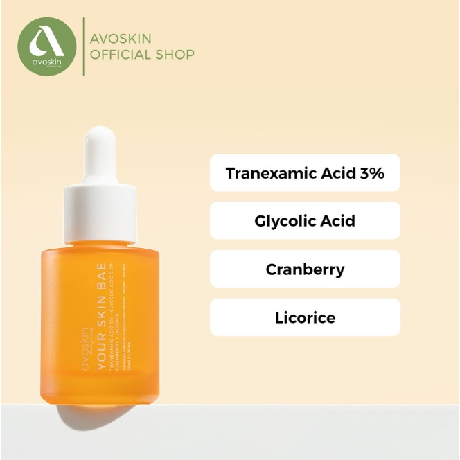 Avoskin Your Skin Bae Tranexamic Acid 3% + Glycolic Acid + Cranberry + Licorice 30ml