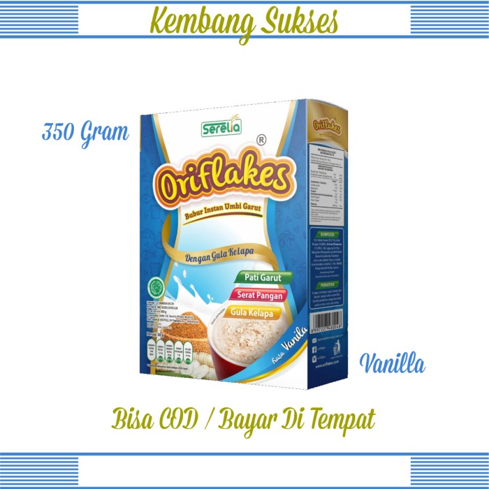

[BISA COD] Oriflakes Sereal umbi garut slim diet meredakan Gerd maag asam lambung - Vanila