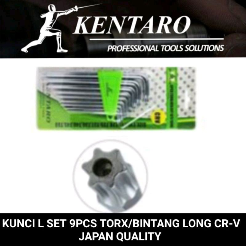 KUNCI L SET 9PCS BINTANG / TORX KENTARO JAPAN QUALITY