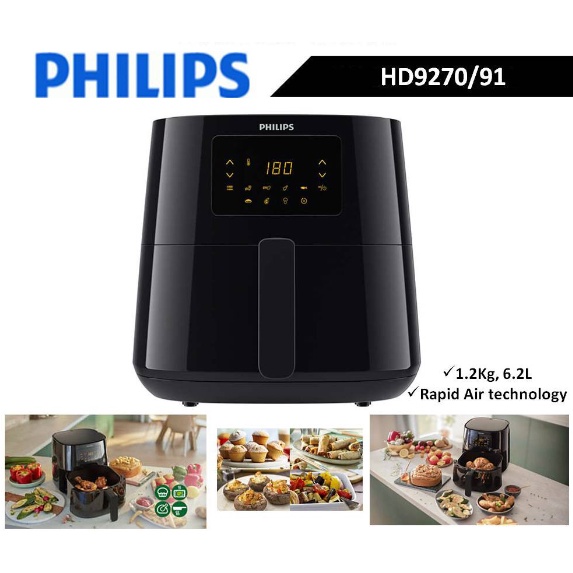 ESSENTIAL AIR FRYER PHILIPS XL HD9270 [6,2 LITER] (GARANSI RESMI)