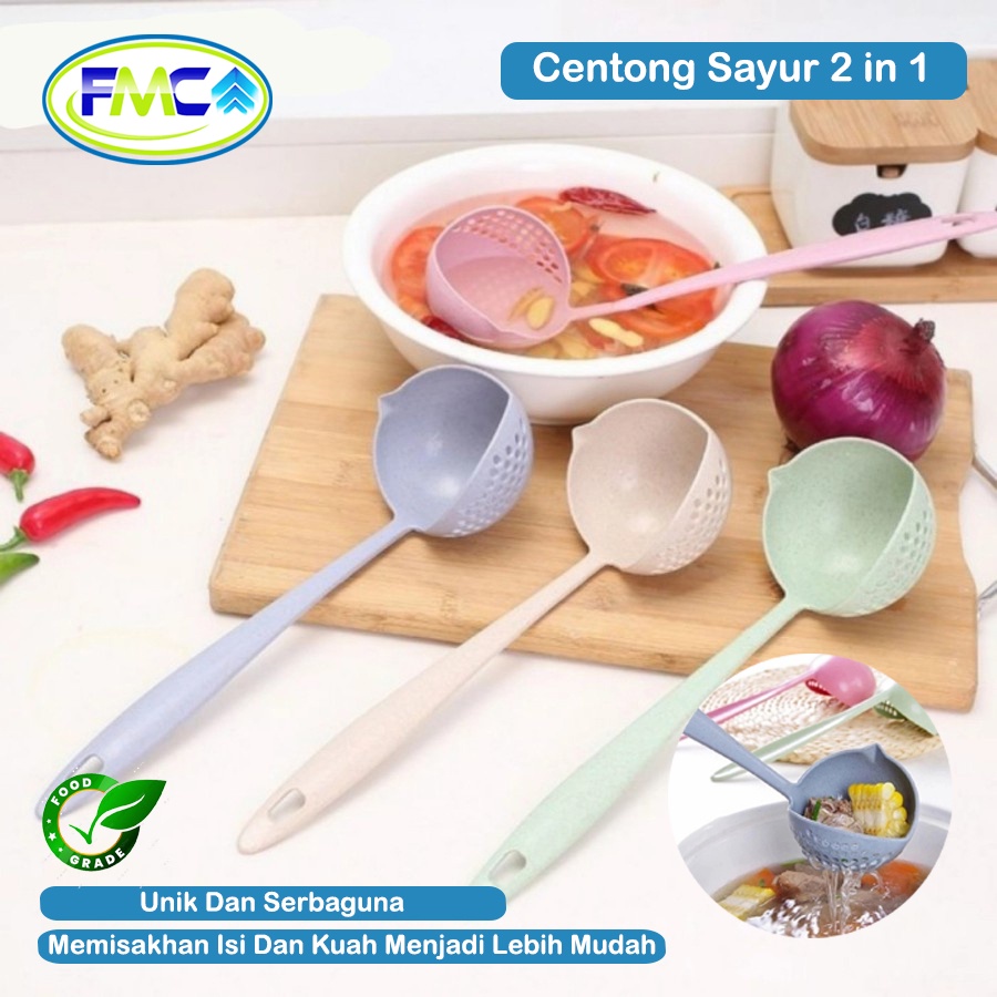 Centong Sayur 2 in 1 Centong Serbaguna Centong Soup sendok Sop 2 Sisi Centong Penyaring Kuah