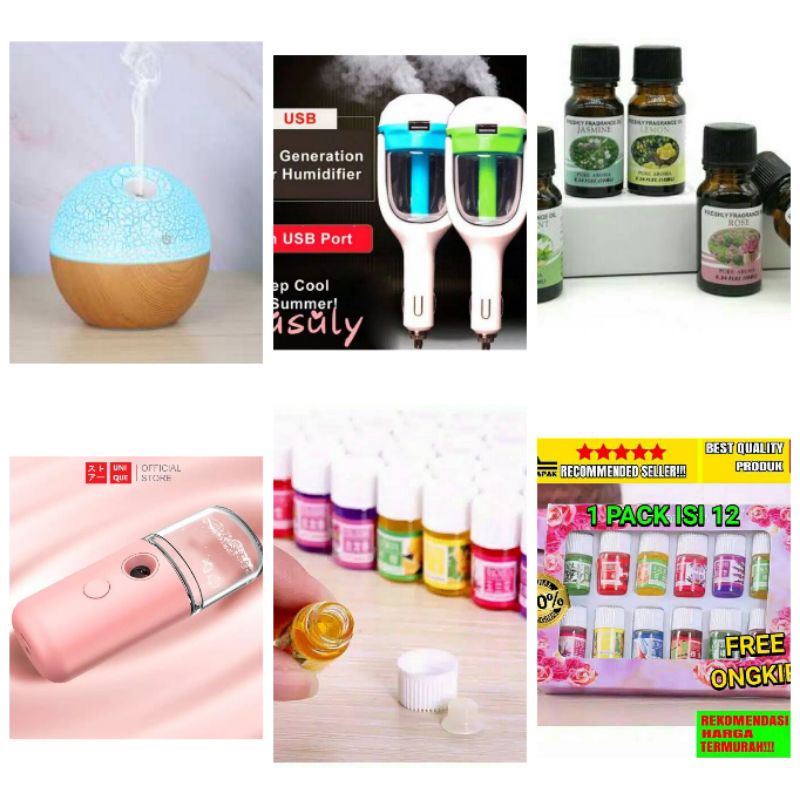 Humidifier Aroma Terapi Diffuser Electrik Humidifer Pengharum  Udara Ruangan