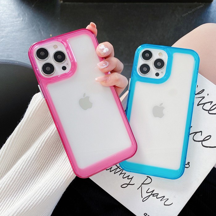 Casing IPhone 13 14 PRO MAX Transparan Mewah Tahan Benturan Bening