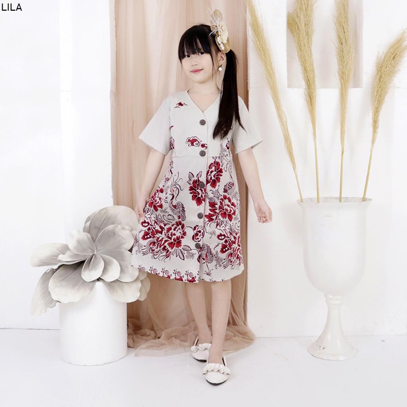 Evercloth Lila / Doni KIDS DRESS - Dress Batik Anak Perempuan