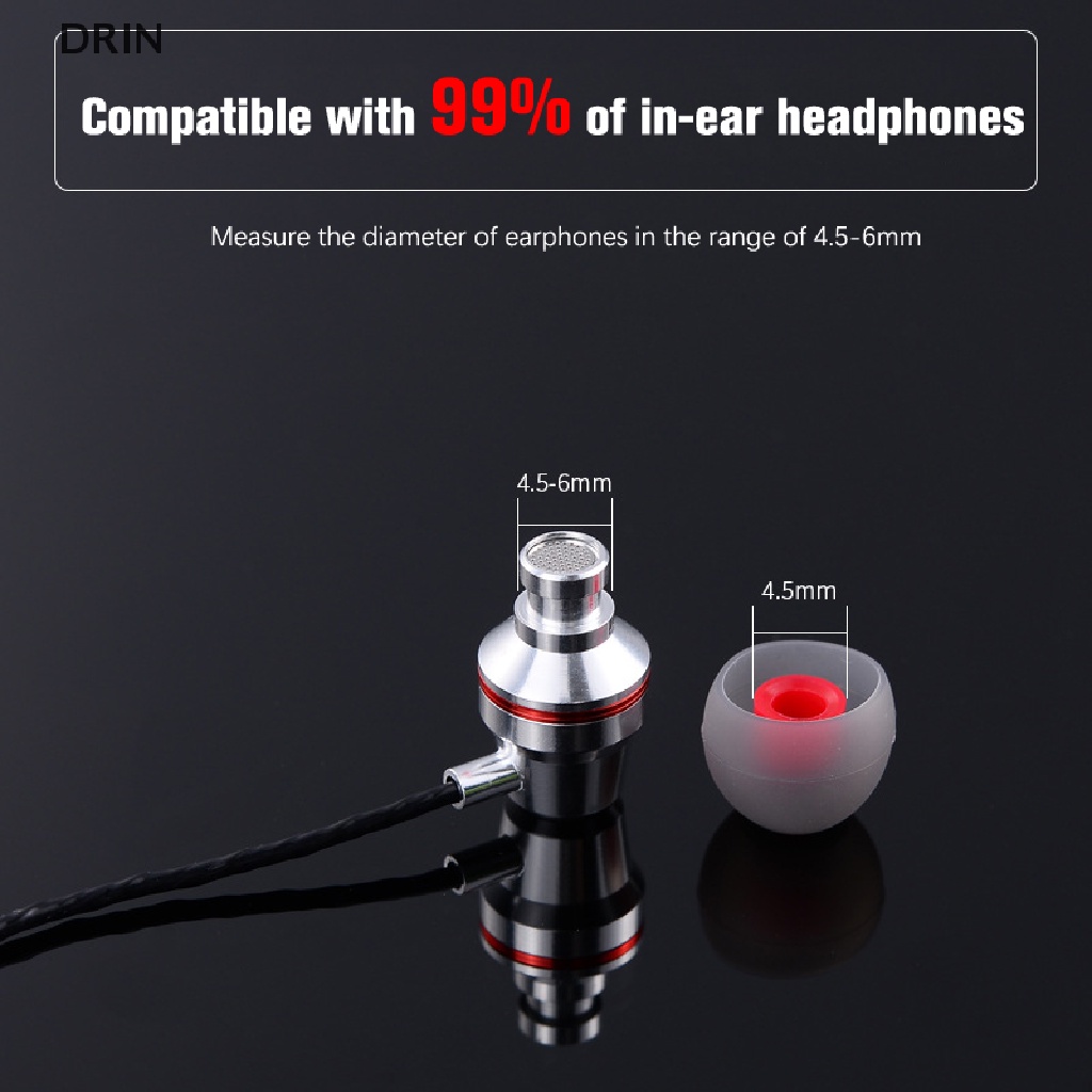 Dr Silicone Upgrade Headphone Eartips Noise Isolag Dengan S M M- L Size vn