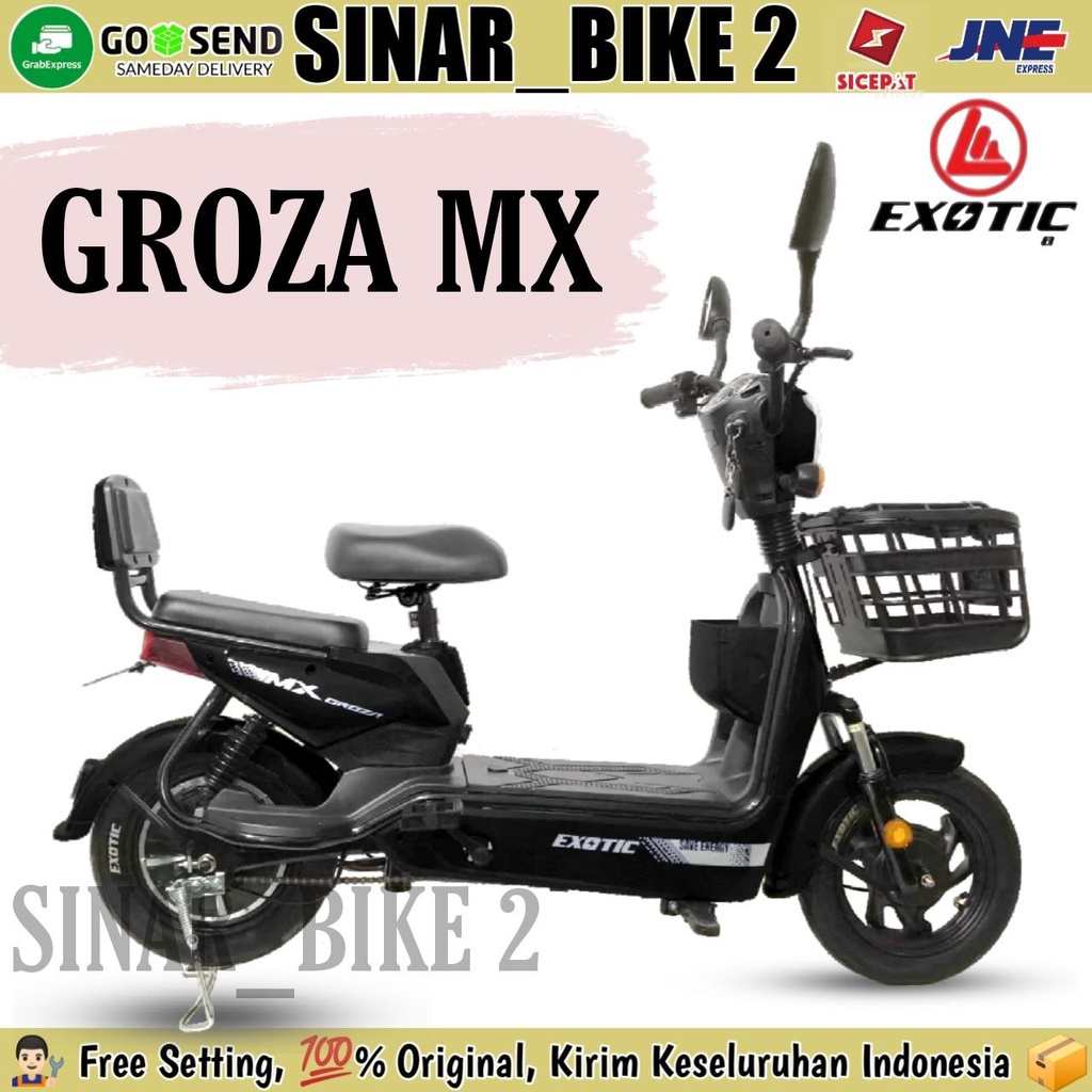 Sepeda Listrik EXOTIC GROZA MX,Cooltech 2.0 &amp; FACTOR FC 811 Electric E Bike By Pacific 500 Watt