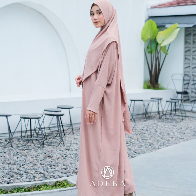 ADEBA - MADINA SET GAMIS KAFTAN PLUS JILBAB