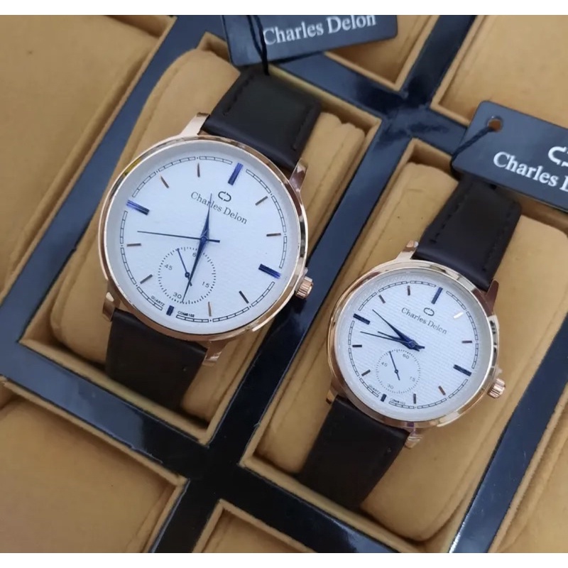 NEW jam tangan couple charles delon original anti air