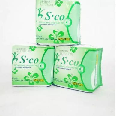 255 SCO Pantyliner - Pembalut S-CO Hijau - Pembalut Herbal Kewanitaan SCO borong semua