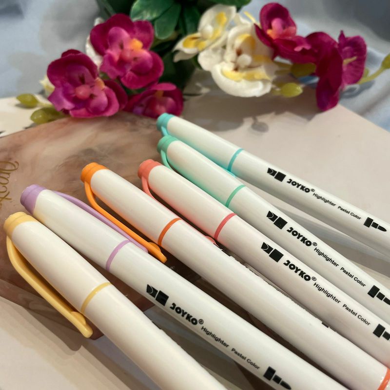 

Highlighters stabilo Joyko HL-54 Pastel Color dua sisi 1 set