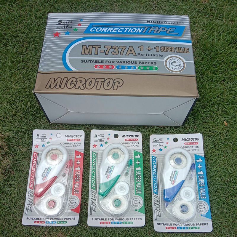 

0TIP EX KERTAS ROLL SET MT-737 CORRECTION TAPE + REFILL ISI ULANG MICROTOP
