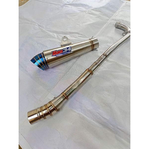 Knalpot racing motor bebek model DPJ original Han34_exhaust