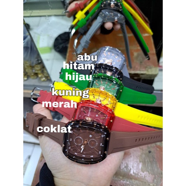 cod jam tangan wanita tali karet tanggal aktif