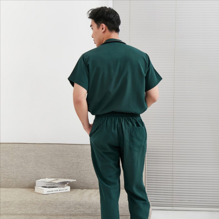 Baju Jaga MSS - DARK GREEN Scrubs on Call Flowy Lengan Pendek