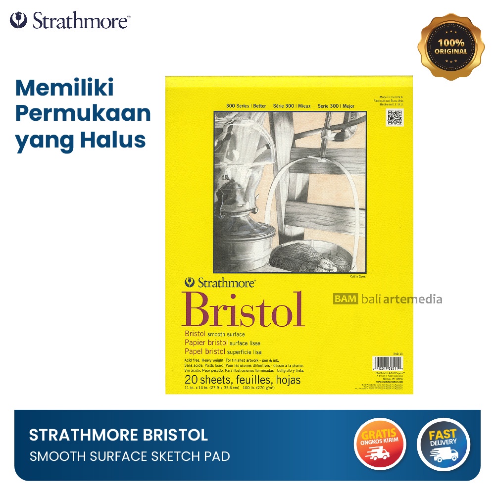 Strathmore - Bristol Smooth Surface Sketch Pad 300 series