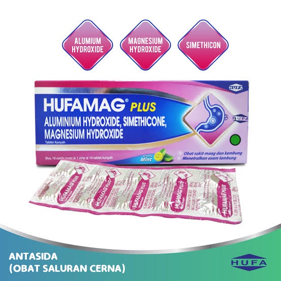 Hufamag Plus Tablet Strip Gejala Maag Dan Asam Lambung ORIGINAL-BPOM