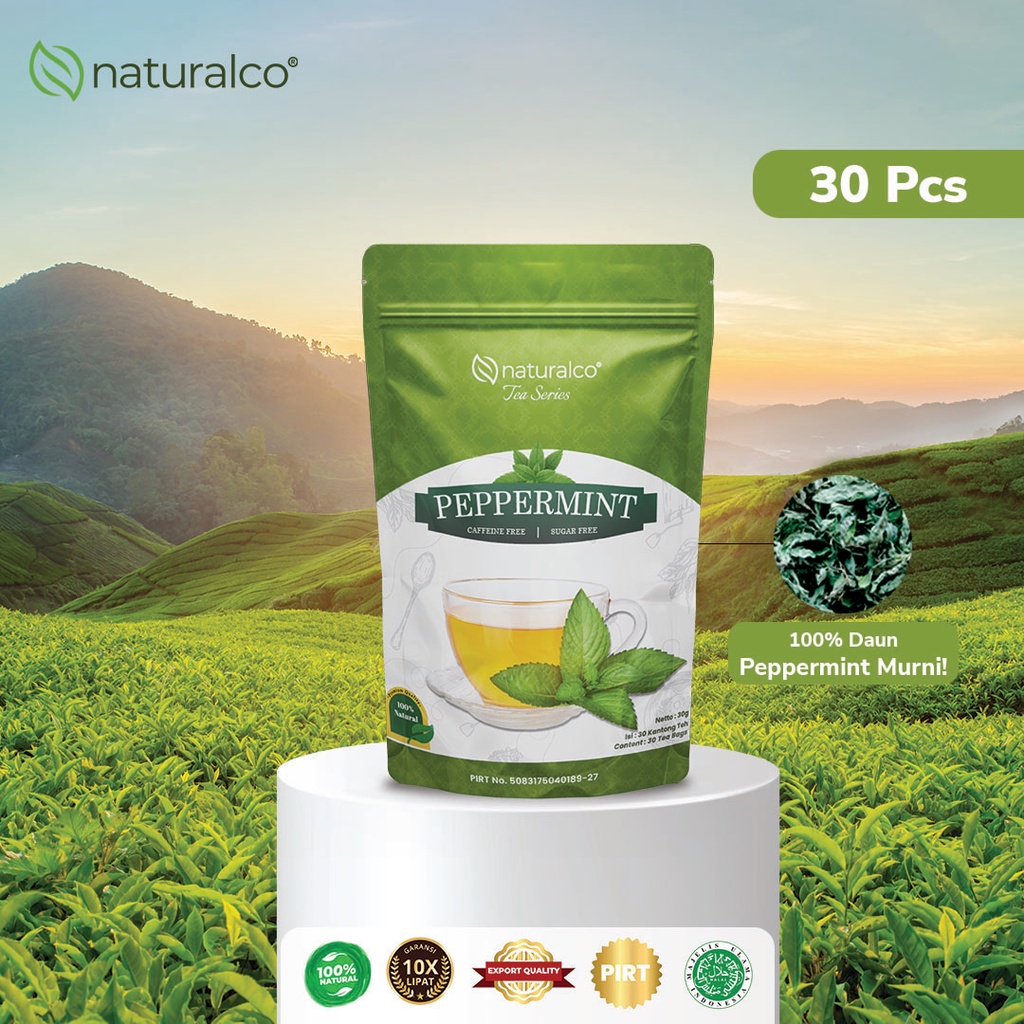

Naturalco Peppermint Tea 30 Tea Bags | Teh Peppermint 30 Kantong Teh Untuk Masalah Pencernaan, Flu & Tenggorokan {Naturalco Tea Series} | Garansi 100% Murni & Alami | Siap Seduh Tinggal Celup