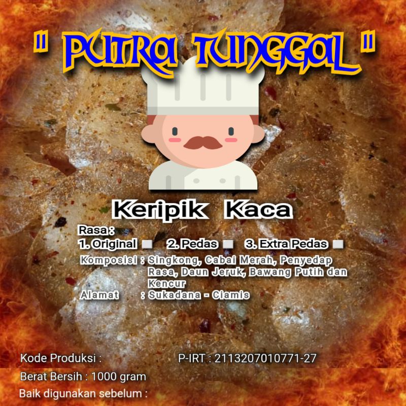 

keripik kaca 1kg /keripik kaca daun jeruk