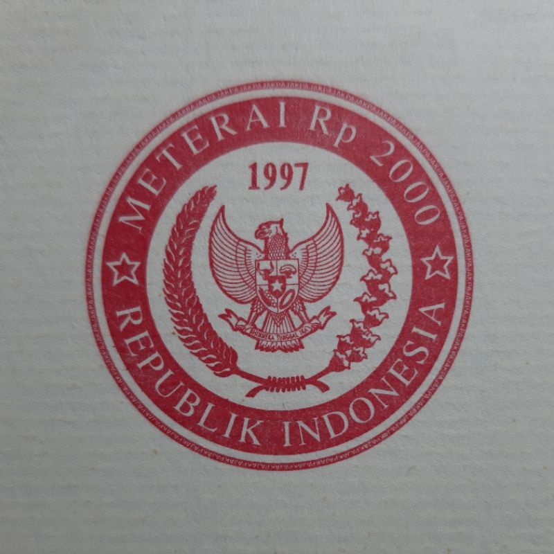 

Kertas Segel Asli Tahun 1997 Double