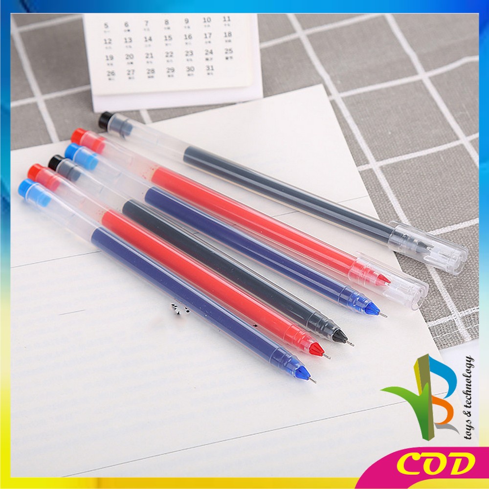 RB-A46 Pena Gel Alat Tulis Pulpen 0.5mm Motif Polos Simple / Pena Perlengkapan Sekolah Ballpoint / Pulpen Cair Kantor Sekolah Import