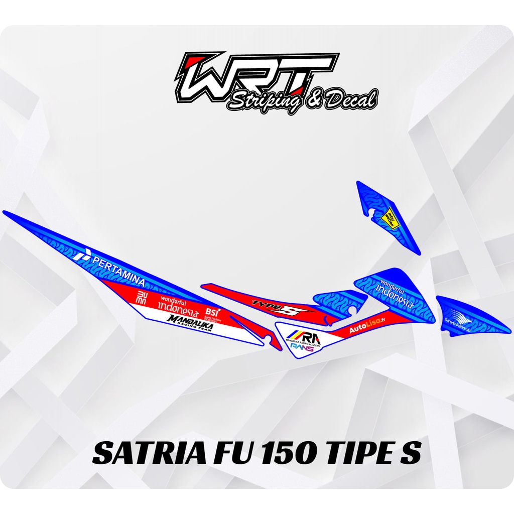 Striping Satria FU Tipe S-Stiker Decal Satria FU 150 Tipe S Mandalika