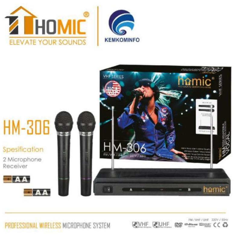CZPDH4448 COD MICROPHONE HOMIC WIRELESS HM 306/MIC WIRELESS 2 MIC/MIC SPEAKER WIRELESS/MIC WIRELESS/