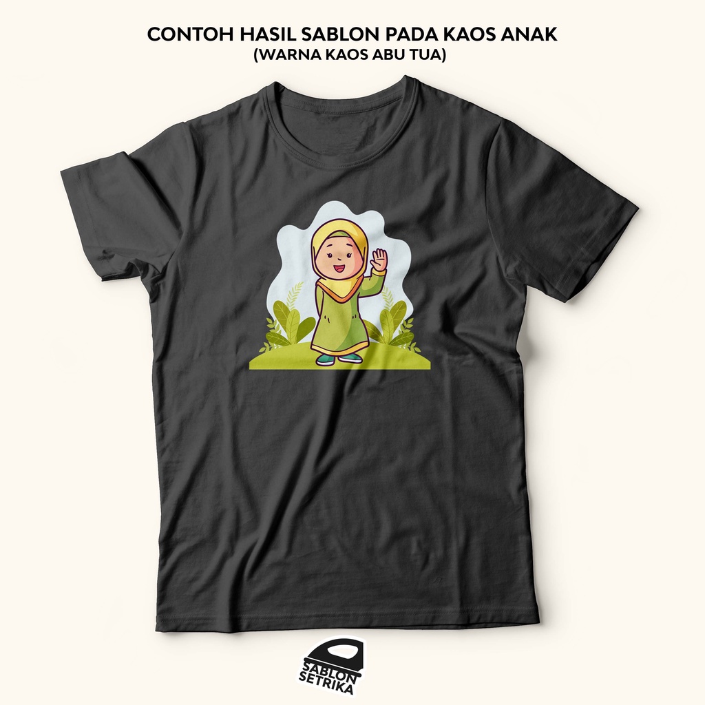 SABLON SETRIKA SABLON DTF PRINTING TEMA MUSLIM PEREMPUAN