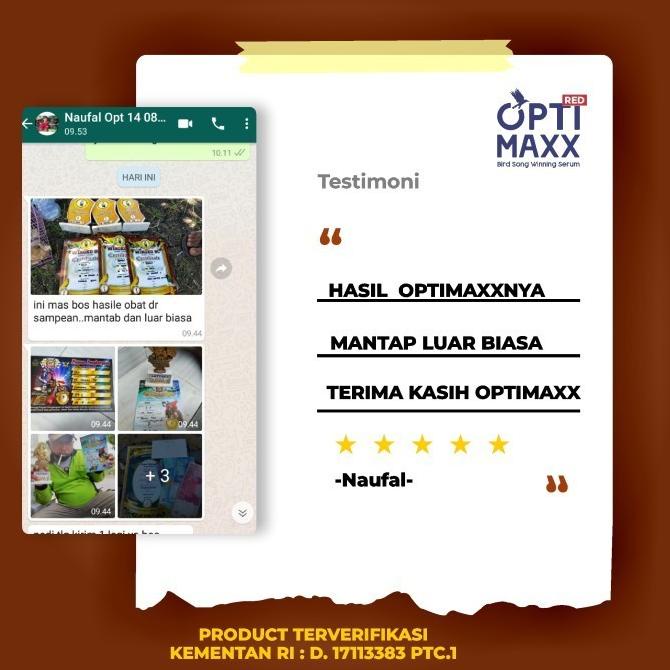 Paket 5 OPTIMAXX Suplemen Serum Vitamin Burung Lomba Lokal / Nasional