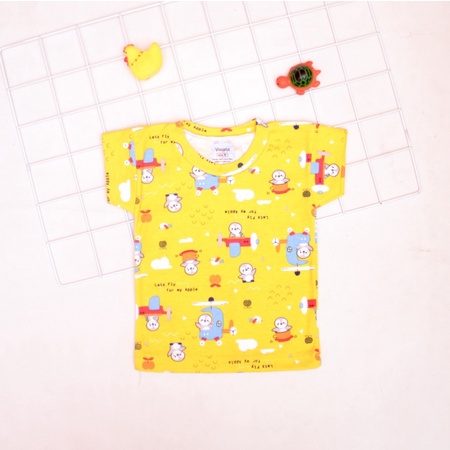 NIA Kaos Oblong Bayi Vinata Unisex Motif Full Print 0 - 6 bulan