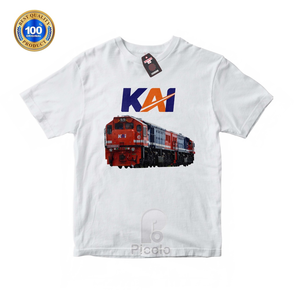 (FREE NAMA) BAJU KAOS ATASAN ANAK MOTIF KERETA API INDONESIA/KAI UNISEX Bahan COTTUN