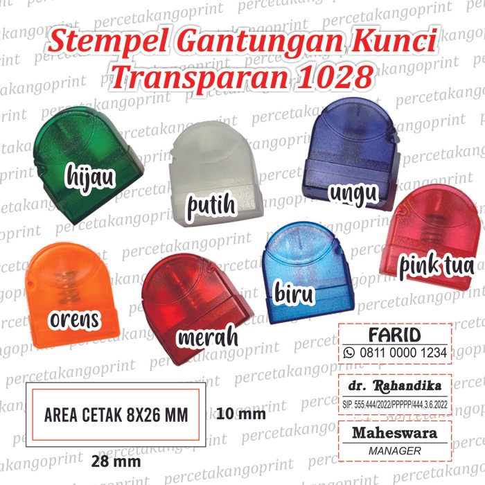 

Stmp Stempel Gantungan Kunci Nama Dokter Sip Nip Bidan, Perawat, Apoteker