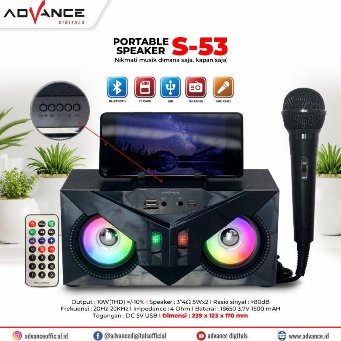 Speaker Bluetooth Music Box Advance S-53