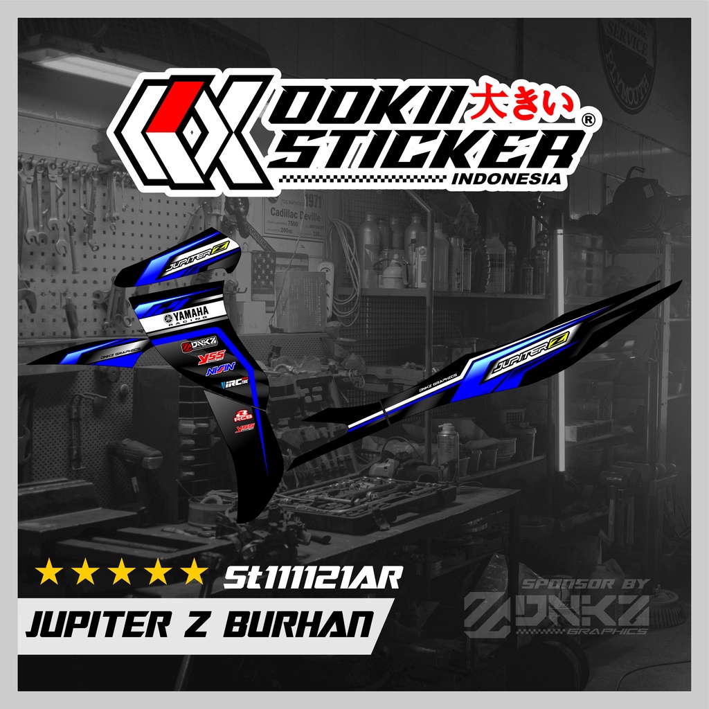 Jual Stiker Jupiter Z Burhan Decal Striping Jupiter Z Burhan Premium